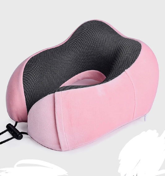 Travel neck pillow with carrying case